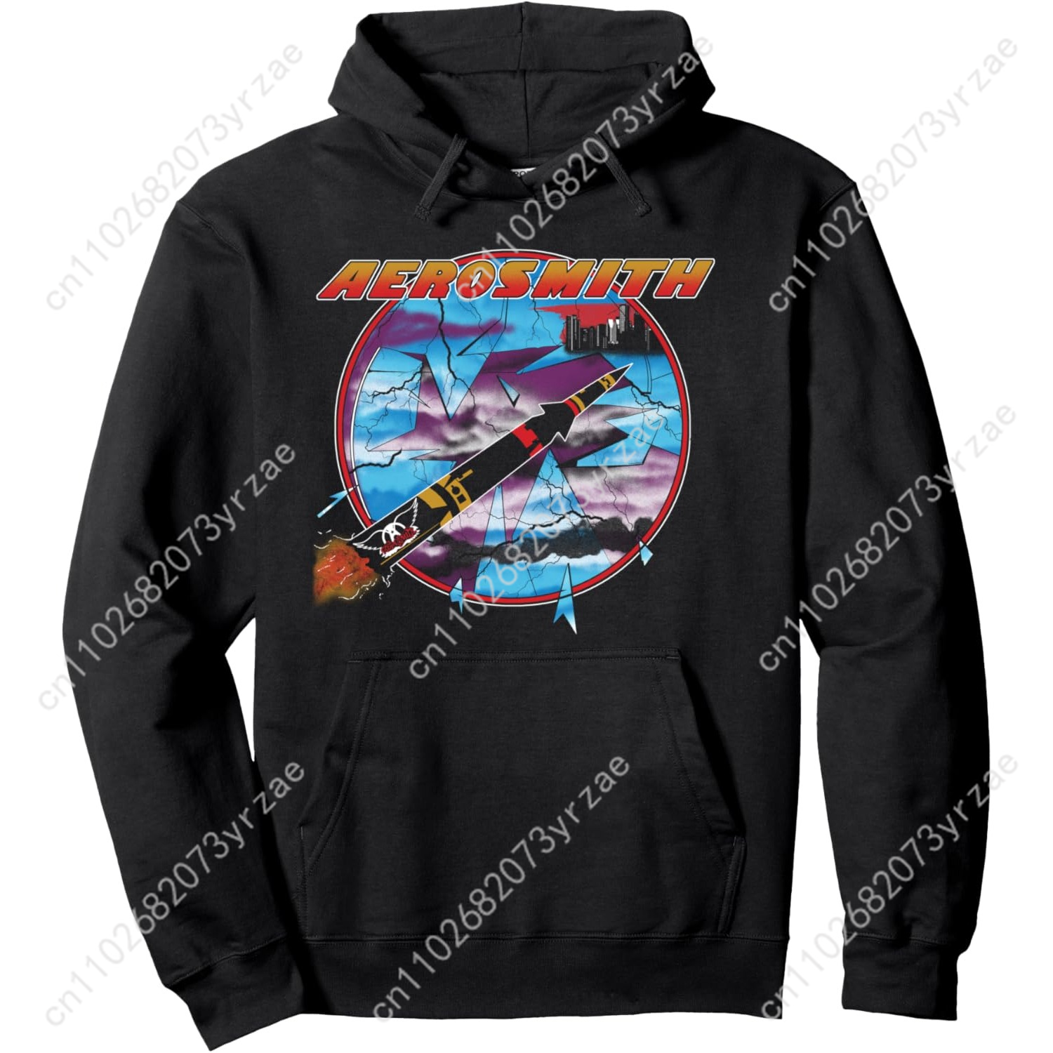 Women'S Fashion Hoodies - Retro Hoodie Aerosmith Jaded Pullover Hoodie