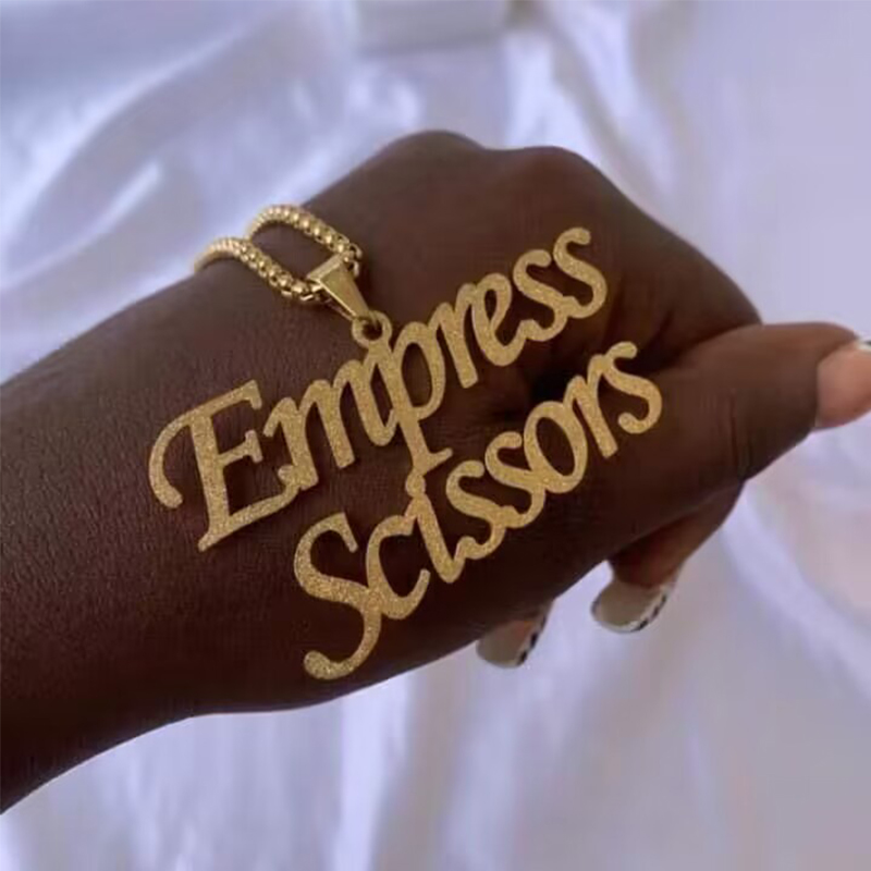Women Fashion Names - Custom Frosted Name Necklace for Women