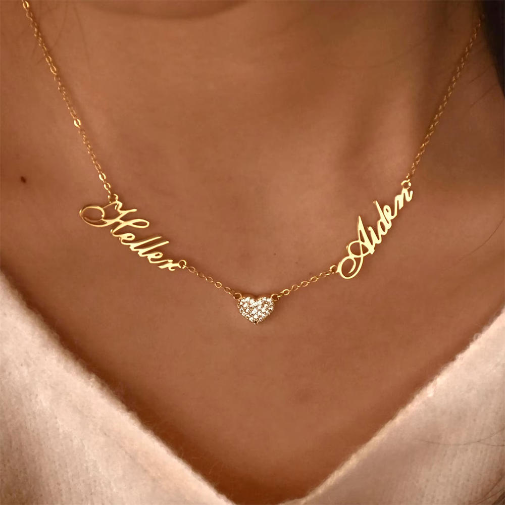 Custom Two Name Necklace For W – обзор и цена Women Fashion Names