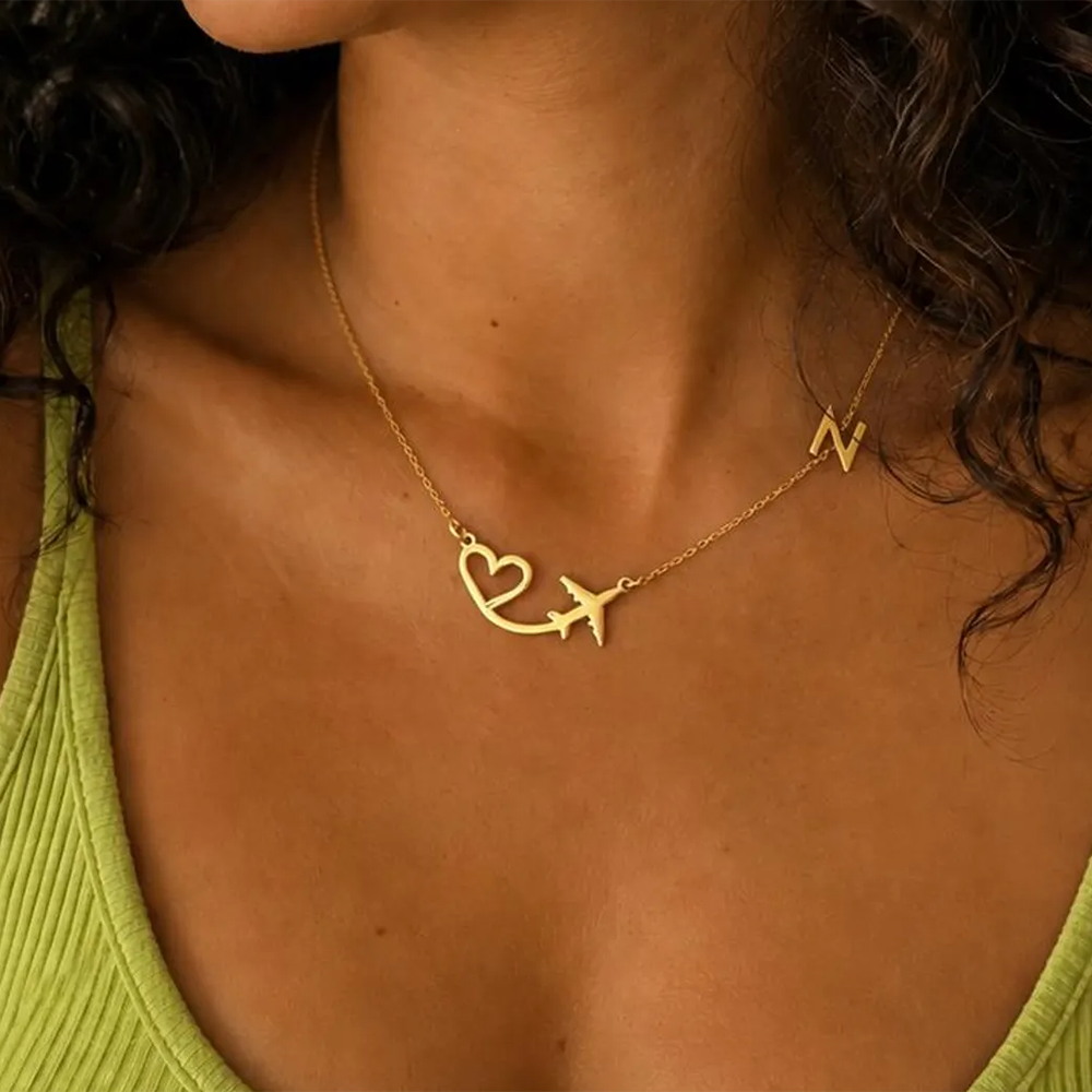 Personalized Heart Airplane In – обзор и цена Women Fashion Names