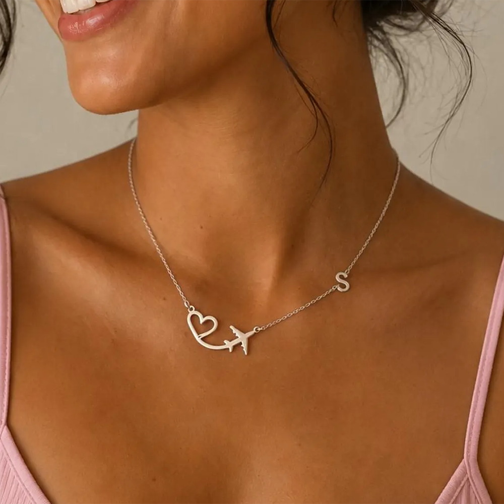 Personalized Heart Airplane In – обзор и цена Women Fashion Names