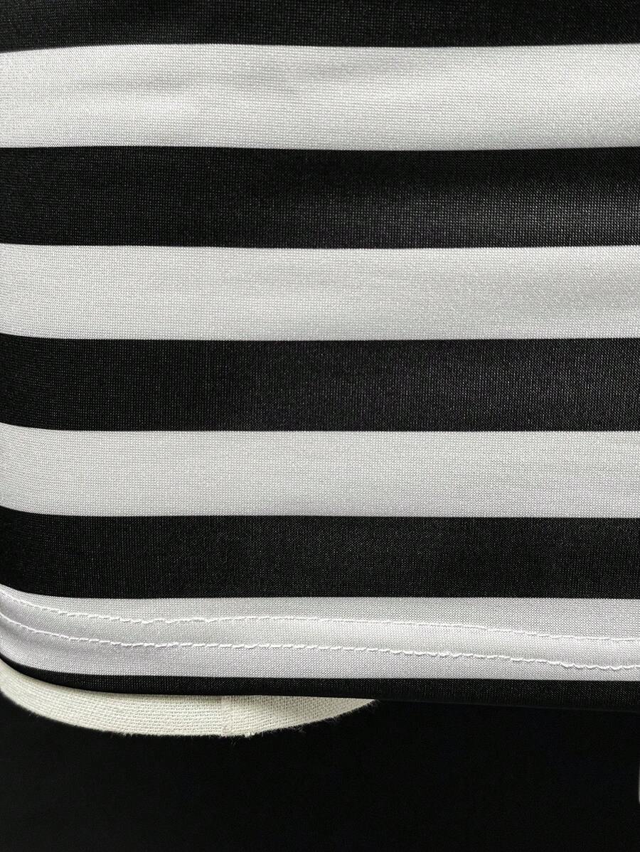 Black And White Striped Asymme – обзор и цена Ruched Dress Mini