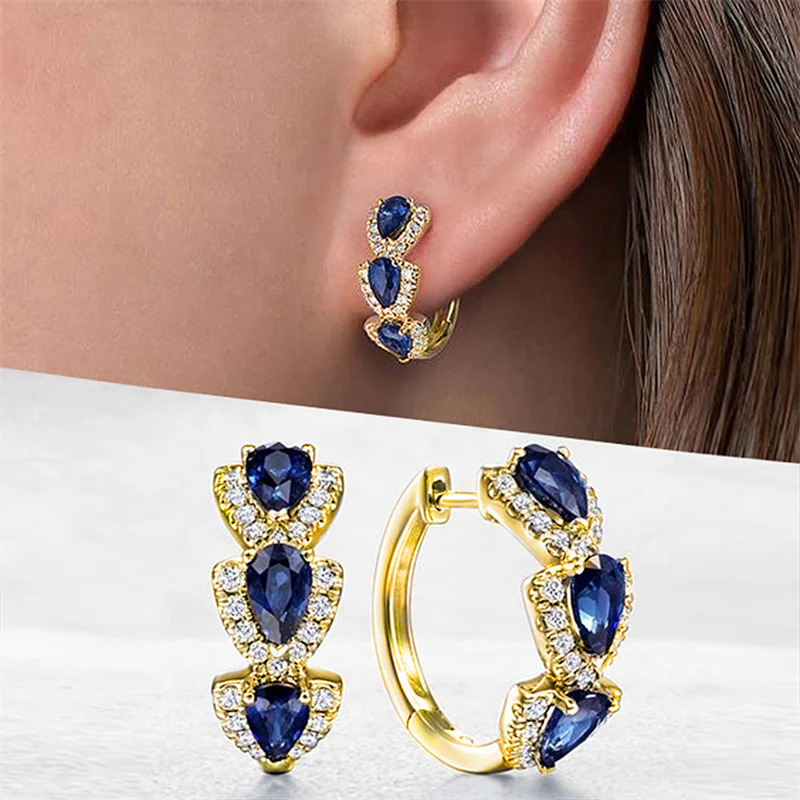 New Klein Blue Zircon Hoop Ear – обзор и цена Women'S Fashion Magazines