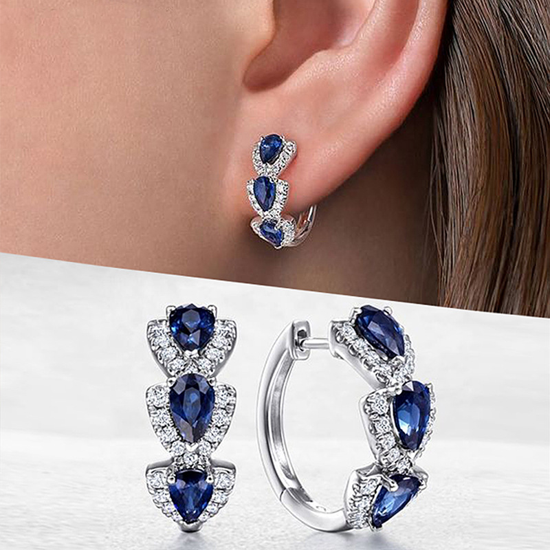 New Klein Blue Zircon Hoop Ear – обзор и цена Women'S Fashion Magazines