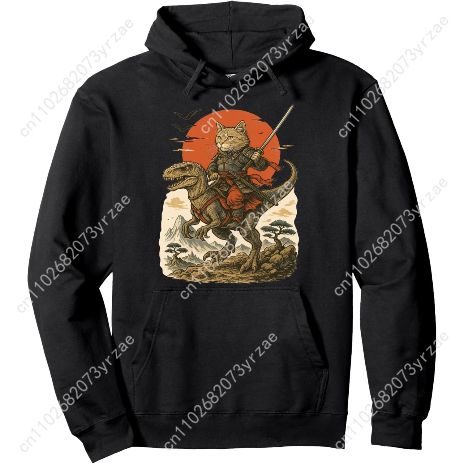Vintage Samurai Cat Riding Rap – обзор и цена Women'S Fashion Hoodies