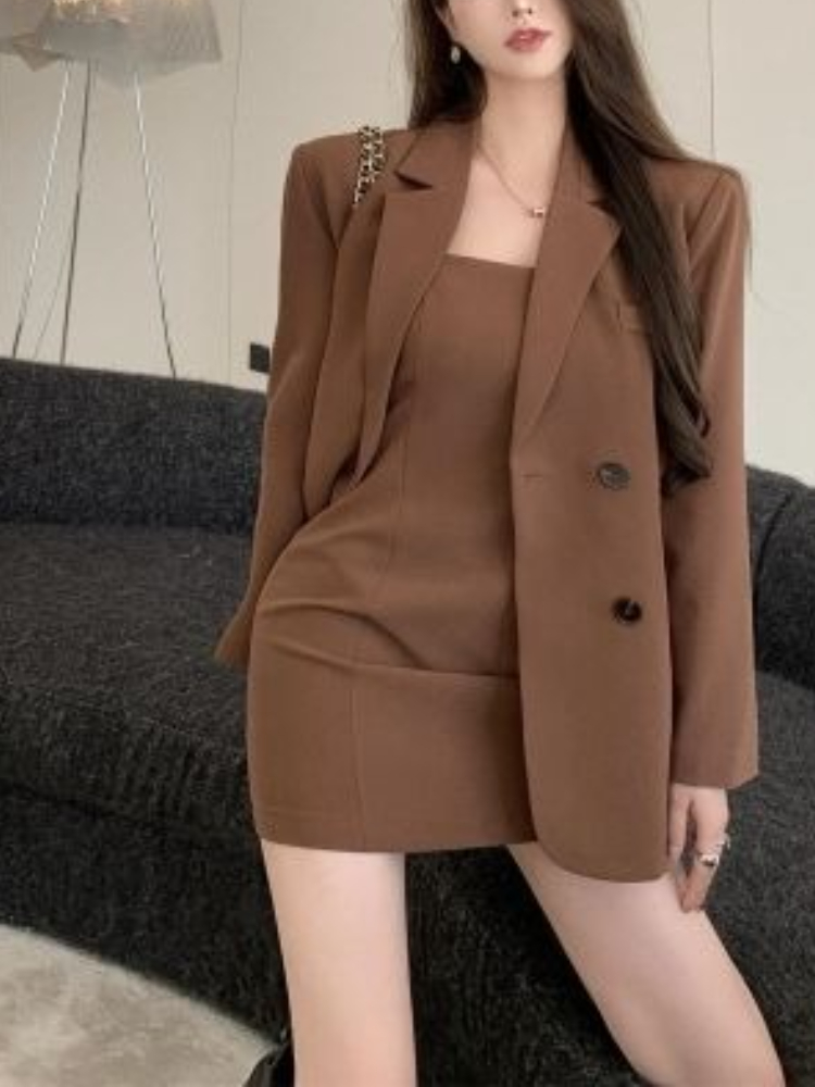 Autumn Winter Brown Elegant 2  – обзор и цена Ruched Dress Mini