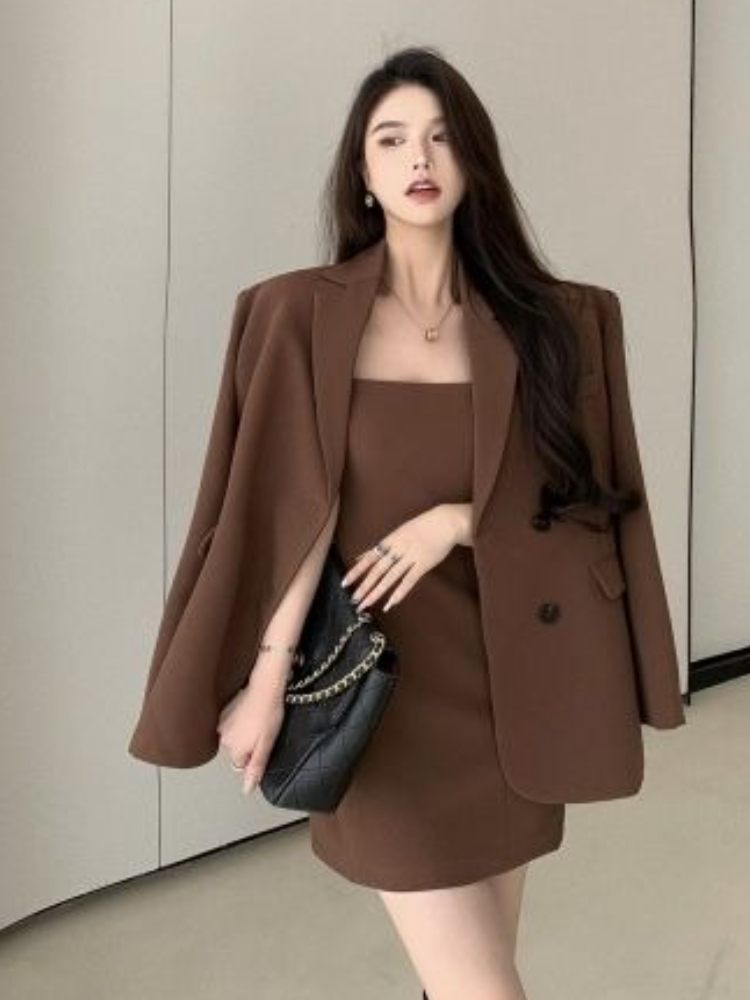 Autumn Winter Brown Elegant 2  – обзор и цена Ruched Dress Mini