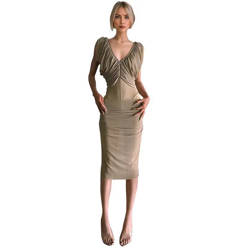 French Chiffon Dress Women's S – обзор и цена Ruched Dress Mini