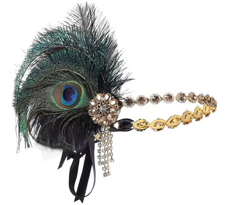 Peacock Feather Elastic Hair B – обзор и цена Women'S Fashion In The 1920S